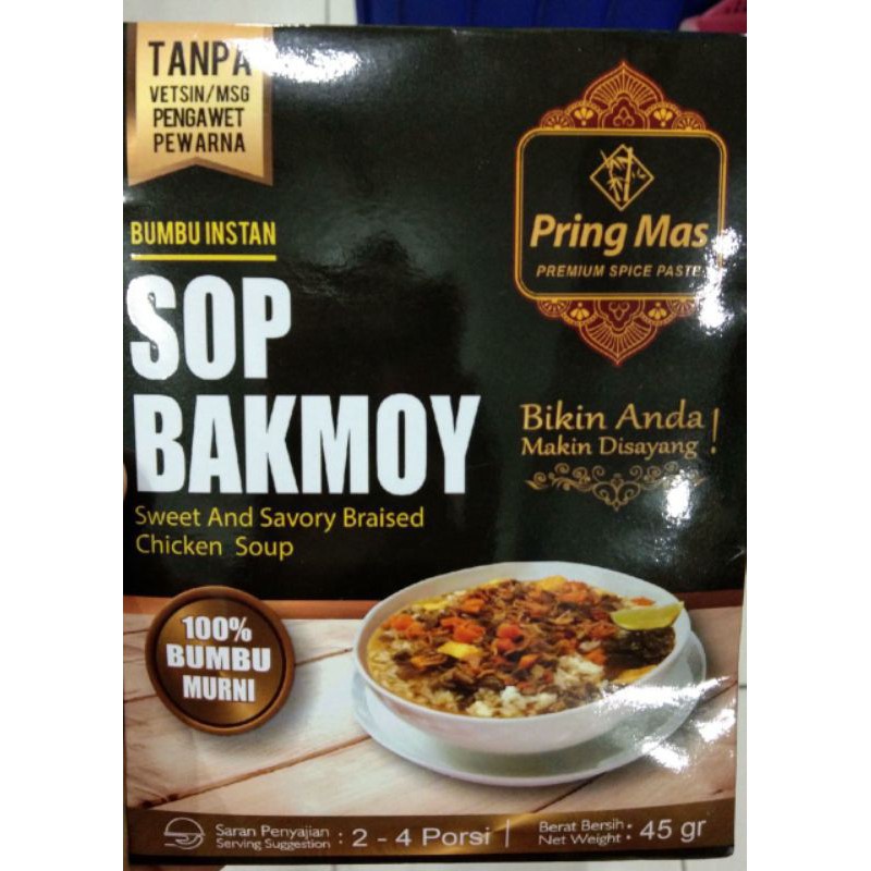 

Pring Mas Bumbu Instan Sop Bakmoy 45g