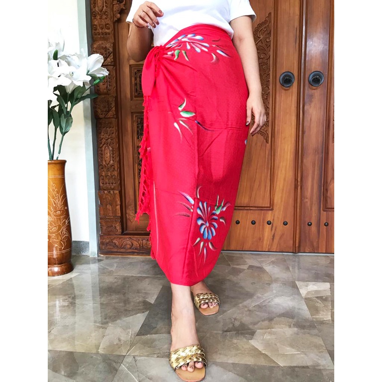 Sweet Honey ~ Sarung Kain Pantai Lukis Bali Premium Dress Baju Motif Lukis Rayon Premium