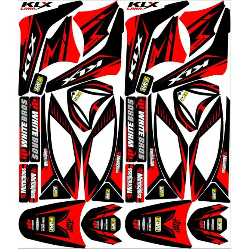 decal KLX old striping stiker klx lama