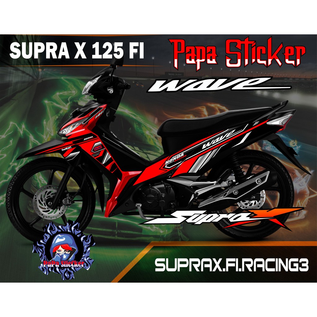 Stiker Striping SUPRA X 125 FI - STICKER SUPRA X 125 FI - list variasi racing 03