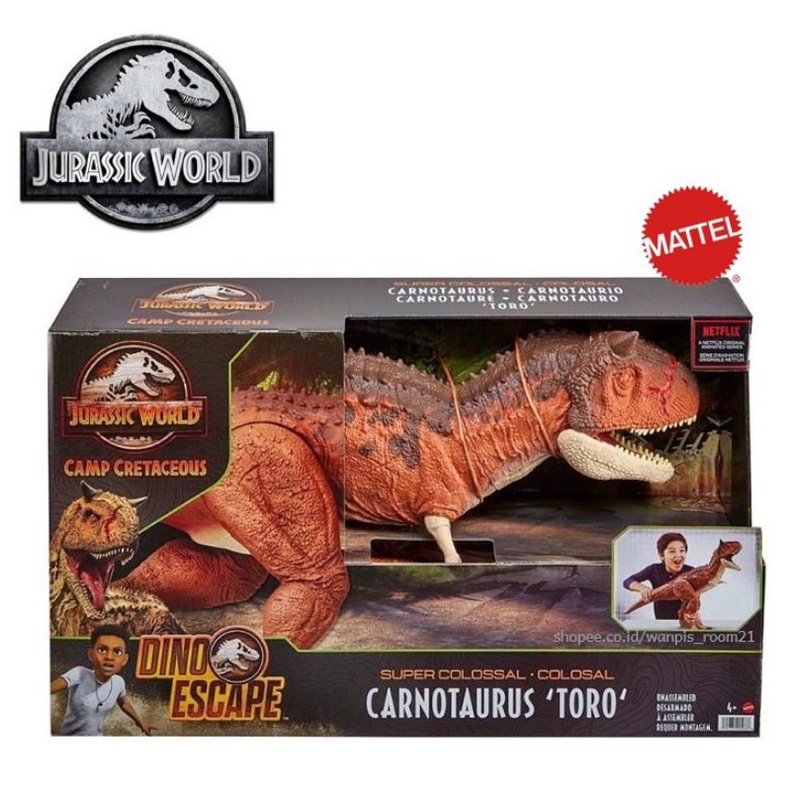 Mattel Jurassic World Super Colossal Carnotaurus Toro Original