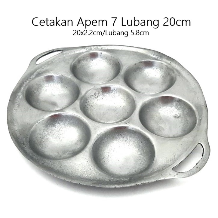 Cetakan Apem 7 Lubang Aluminium Cor 20cm