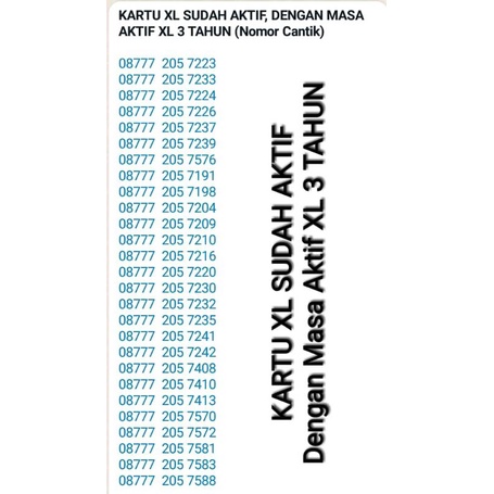 kartu perdana Xl masa aktif 3 tahun langaung aktif