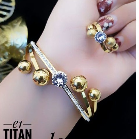 TiTanium set gelang cincin P01