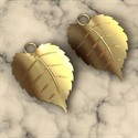 Bandul Charm Daun Perak Asli Unt Anting Kalung Gelang LFT002