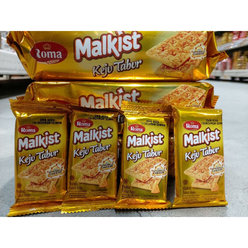 

Roma Malkist Keju Tabur 110gr (10 pcs @ 11gr) harga per pcs 11gr