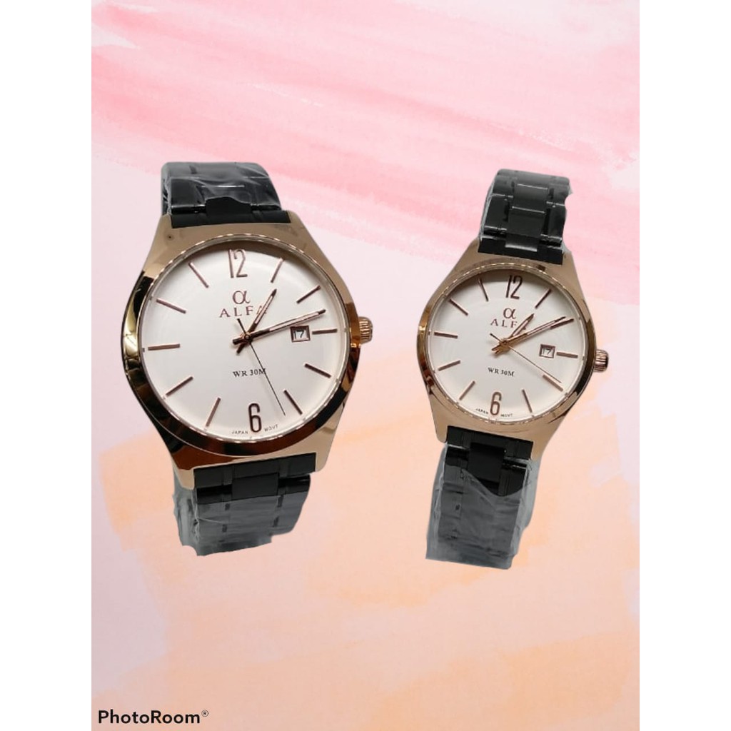 Jam Tangan Alfa 88167 Rantai Tanggal Original Water Resistant