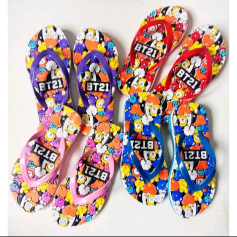 sandal anak perempuan motif BT21