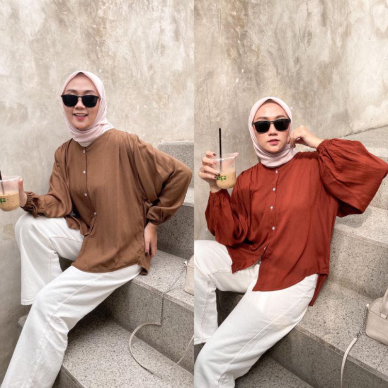 BEFAST - ZEC OOTD Wanita Blus ASSIYRA / Loise Blouse / Blouse Wanita / Blouse Lengan Panjang