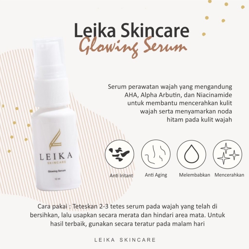 Glowing Serum Leika Skincare Aman 100% Resmi BPOM | Leika Skin Care Serum Glowing