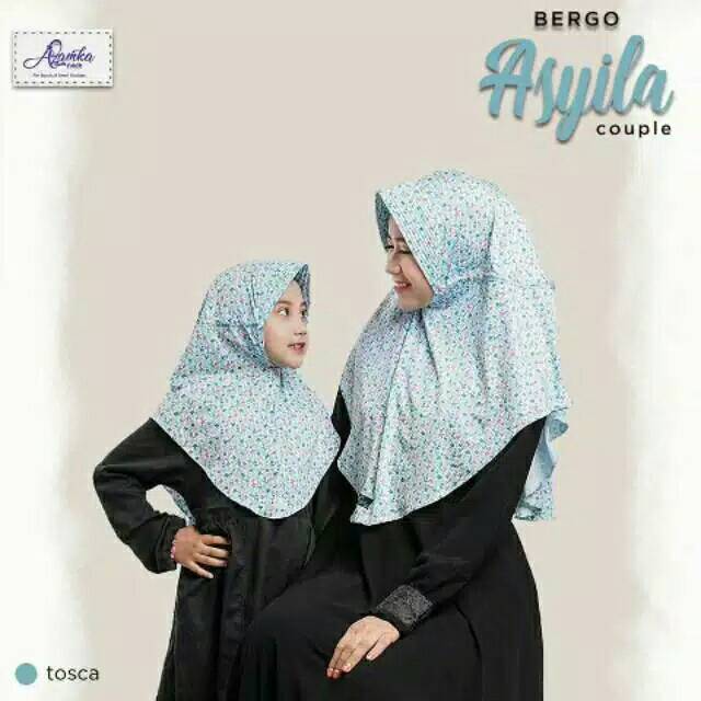 ASYILA COUPLE ORI BY AZAMKA,HIJAB ANAK, BERGO,HIJAB INSTAN