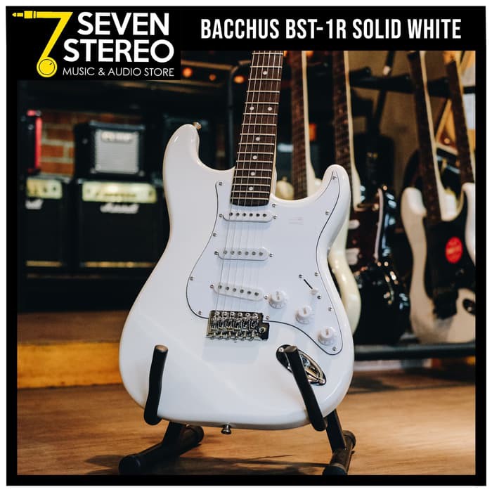 Bacchus Bst 1r Solid White Universe Series Stratocaster Model Shopee Indonesia