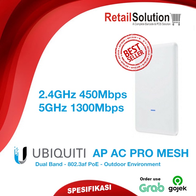 Access Point Dual Band 2.4GHz 5GHz - Ubiquiti UAP AP AC MESH PRO