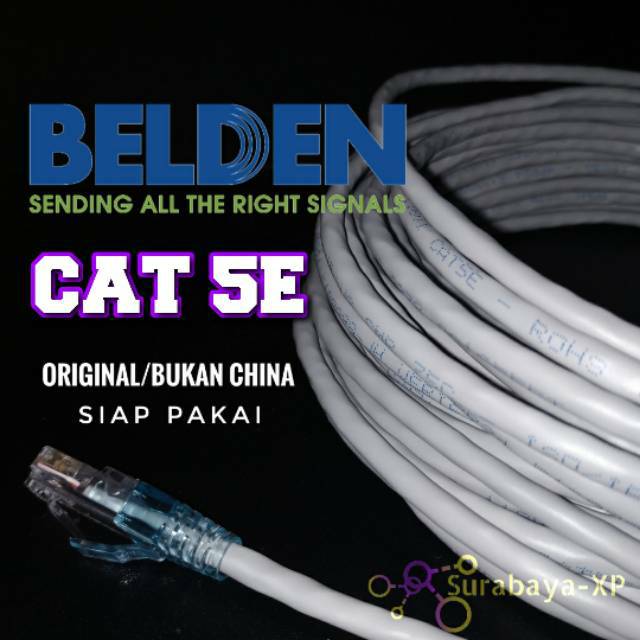 Kabel Lan UTP Belden 15 Meter 15 M 15Meter 15M Cat 5E Cat5E Siap Pakai