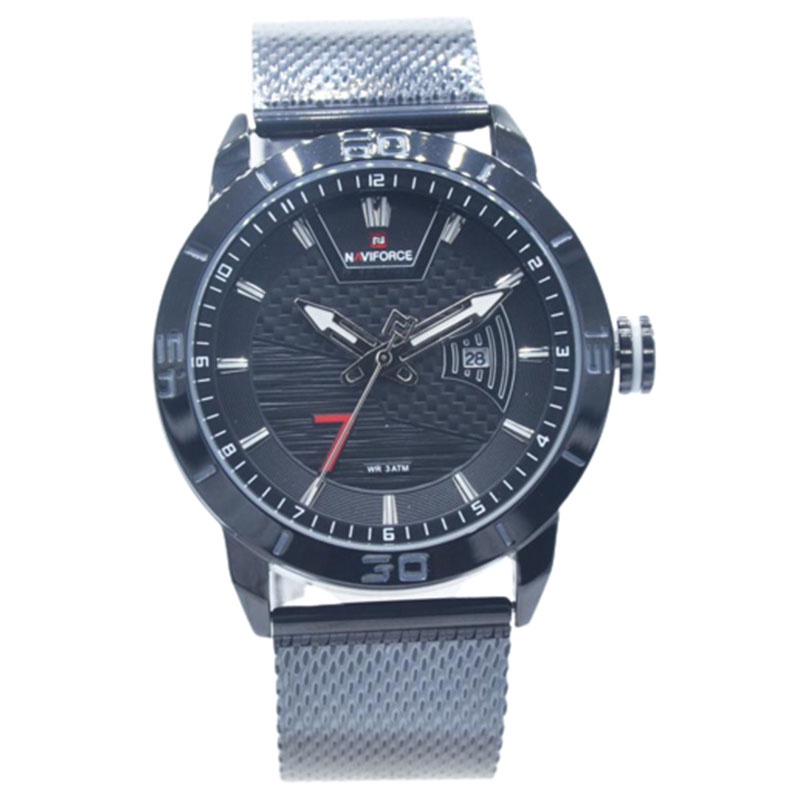 JAM TANGAN NAVIFORCE 9155 M1 ST LA MEN - STAINLESS STEEL - BLACK NAVIFORCE ORIGINAL 9155 JAM NAVIFOR