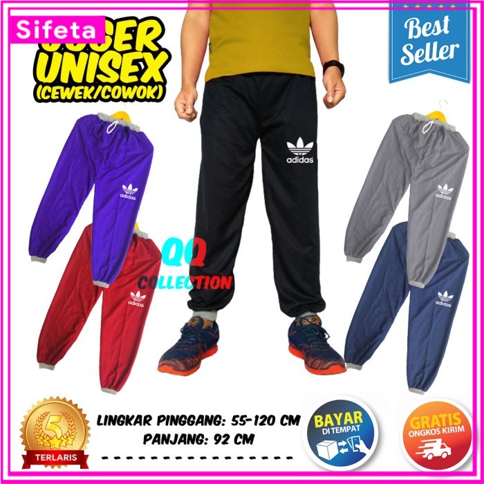 Celana Joger Panjang Trening Clana Jogger Training Pria Wanita allsize