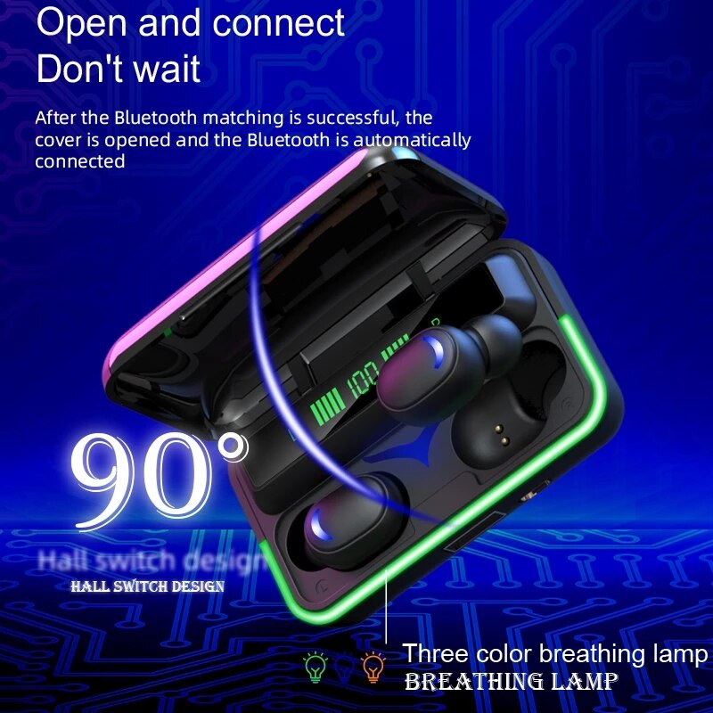 TWS E10 earphone bluetooth GAMING LOW DELAY wireless stereo HIFI BASS music telfon headset mic