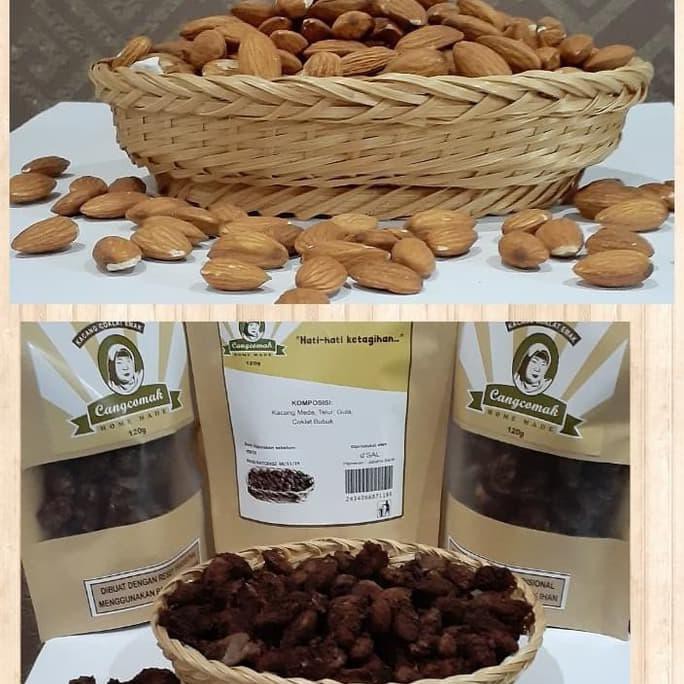 

Makanan Ringan Cemilan Kacang Almond Coklat Cangcomak Kcg Coklat Emak Fiafia.Store