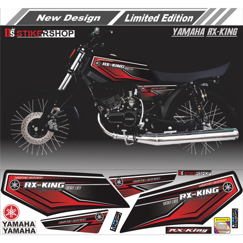 STRIPING RX KING VARIASI/STRIPING RX KING VARIASI SIMPLE/MODIFIKASI RX KING WARNA ITAM MERAH