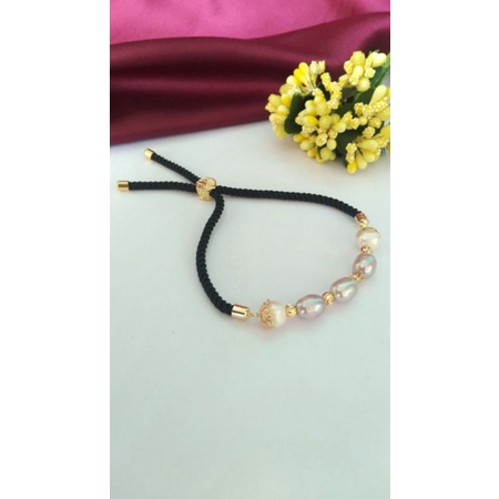 Mutiara Lombok Asli | Gelang tali mutiara air tawar asli