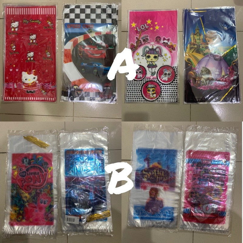 Plastik Snack Makanan Ulang Tahun Untuk Sovenir Souvenir Bingkisan Acara Party Ultah Parcel Karakter