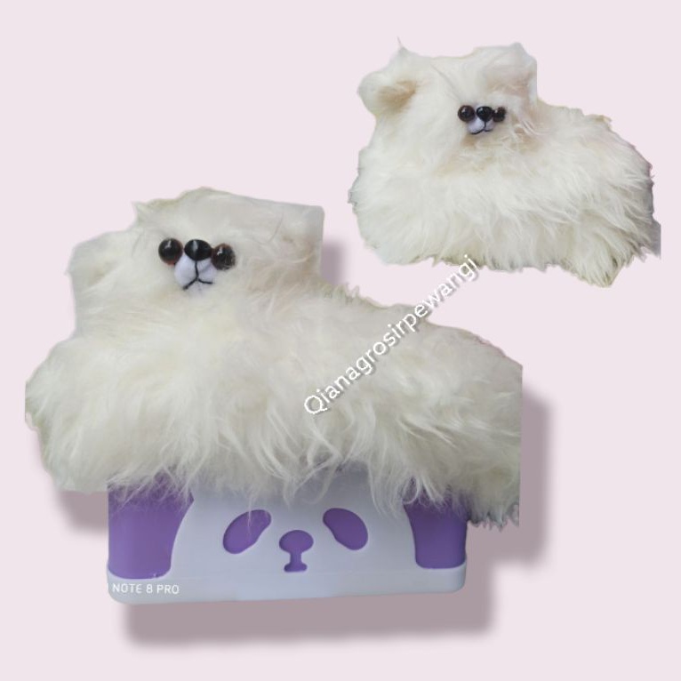 Sarung tempat tisu lucu bulu korea