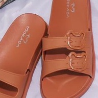 [SUPER BEST SELLER] Sandal slop gesper Bear Import Mokaya size 37/41 ( 420-2 / ST-2022-L-74 )-Tan
