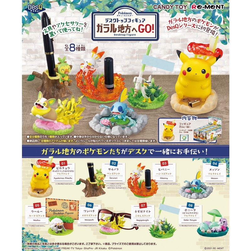 Re-Ment Pokemon Desq Desktop Figure Go to The Galar