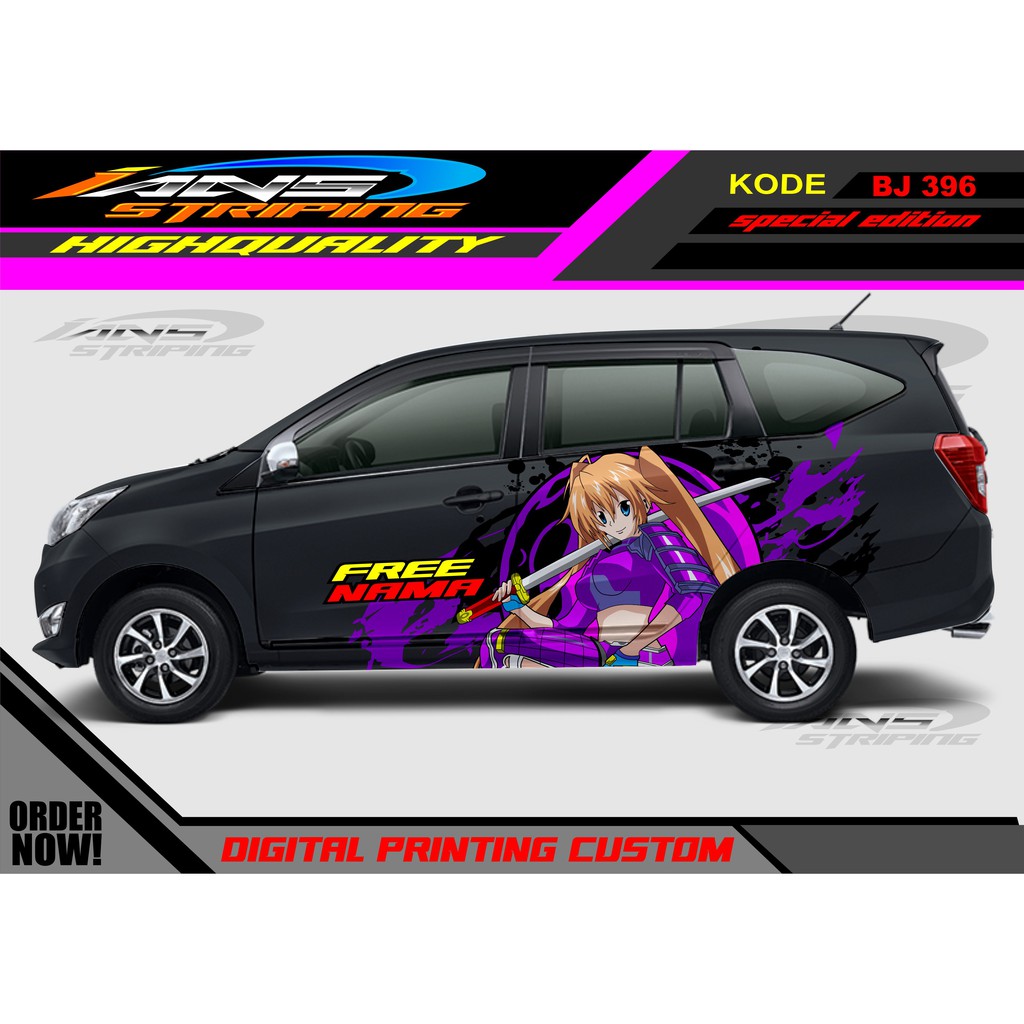 DECAL STICKER MOBIL SIGRA, AVANZA, DATSUN, ERTIGA / STIKER MOBIL / VARIASI STIKER MOBIL / SETRIPING