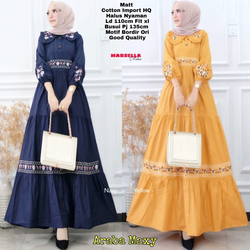 DRESS MUSLIM ARABA MAXY ORIGINAL BY MARSELLA FASHION