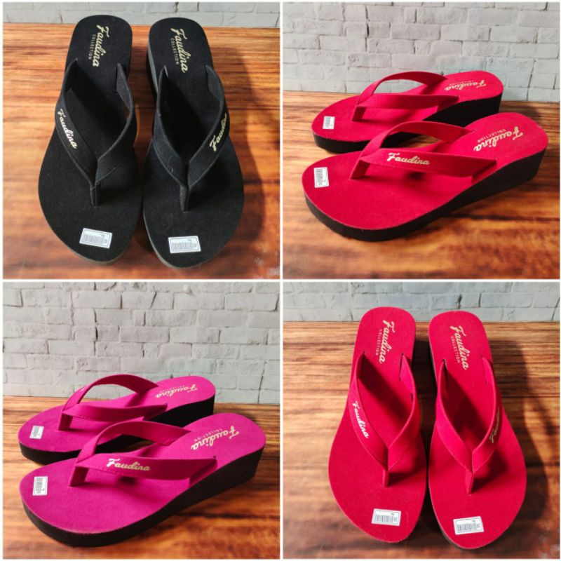 Sandal Wedges Jepit Faudina