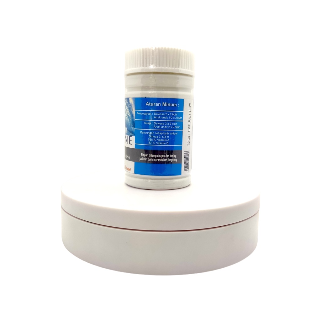 SQUALENE Salmon Fish Lever Oil 100 Softgel - Minyak Hati Ikan Salmon Omega 3 6 9