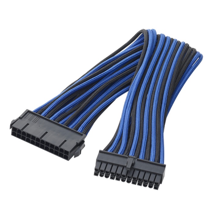 Bitfenix Alchemy ATX 24 pin Blue Black - sleeved cable