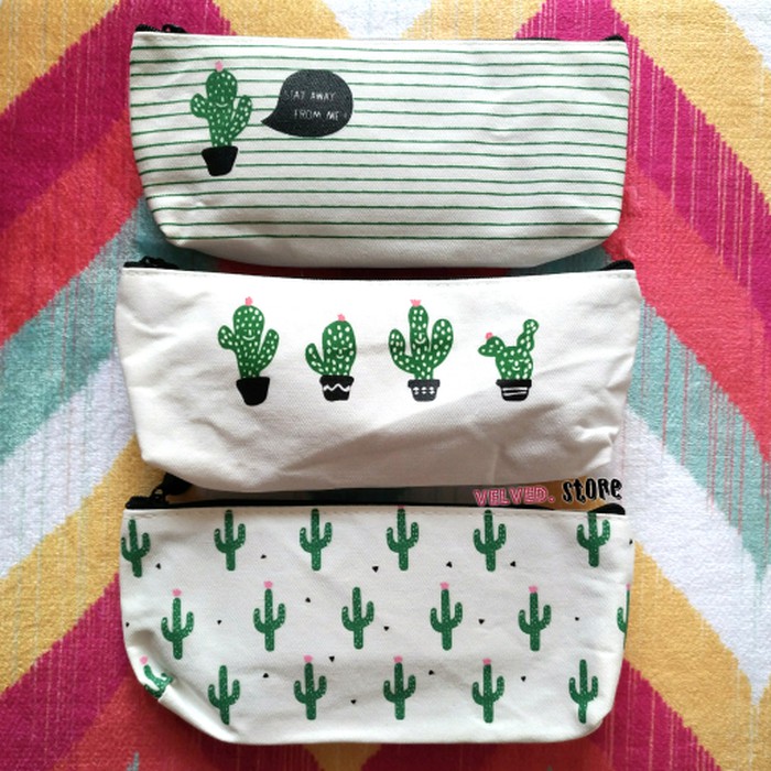 

Cactus Pencil Case Kotak Tempat Pensil Pouch Kaktus