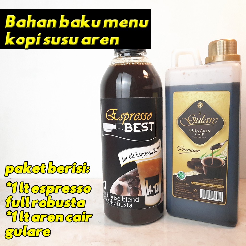 

PAKET KOPI ESPRESSO cair MURNI dan gula cair (full robusta espresso)