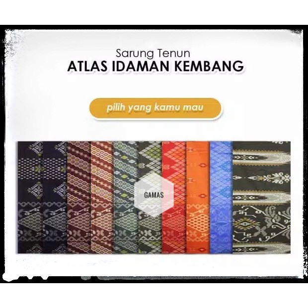 SARUNG ATLAS IDAMAN KEMBANG ORIGINAL ASLI (GROSIR &amp; ECERAN MURAH)