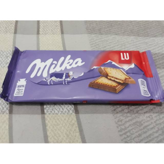 Coklat MILKA with LU Biscuits ORIGINAL JERMAN 100gr