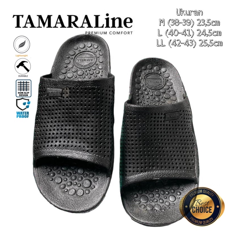 Sandal Selop Slide Slip on Karet Pria Wanita Unisex Dewasa / Remaja - TAMARALINE 208 / Bahan Premium Lentur Empuk Ringan Kuat Anti Slip Anti Air / Model Sandal Casual Santai Rumah Hotel Outdoor Kamar Mandi Murah Original