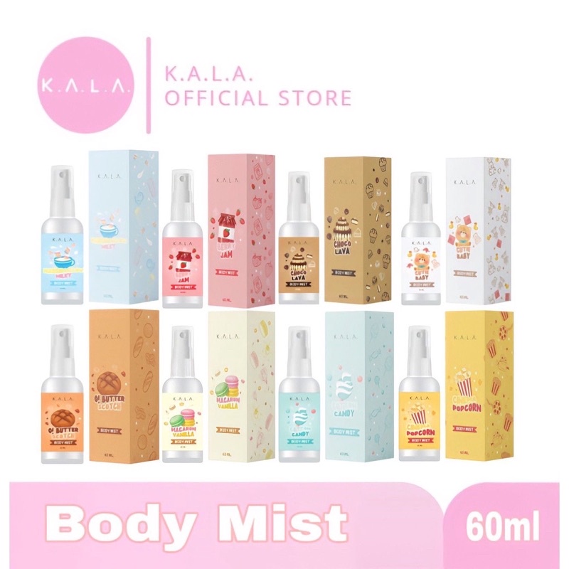 KALA Body Mist Parfum 60ml Spary Parfume Tahan Lama