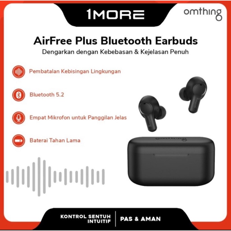 1MORE Omthing Airfree Plus True Wireless In-ear Headphones Bluetooth 5.2 Pistonbuds Xiaomi