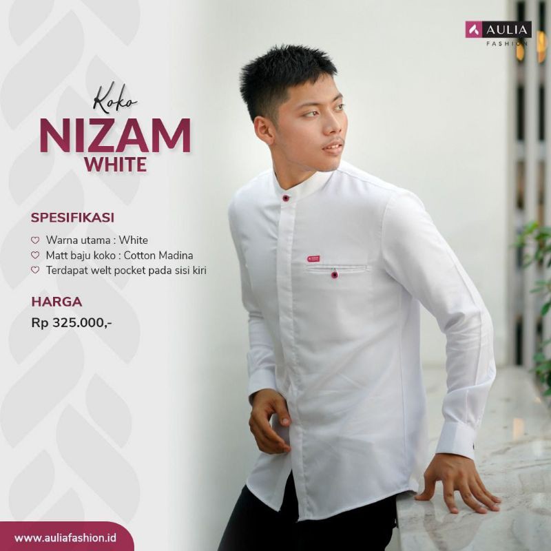 AULIA BAJU KOKO NIZAM WHITE