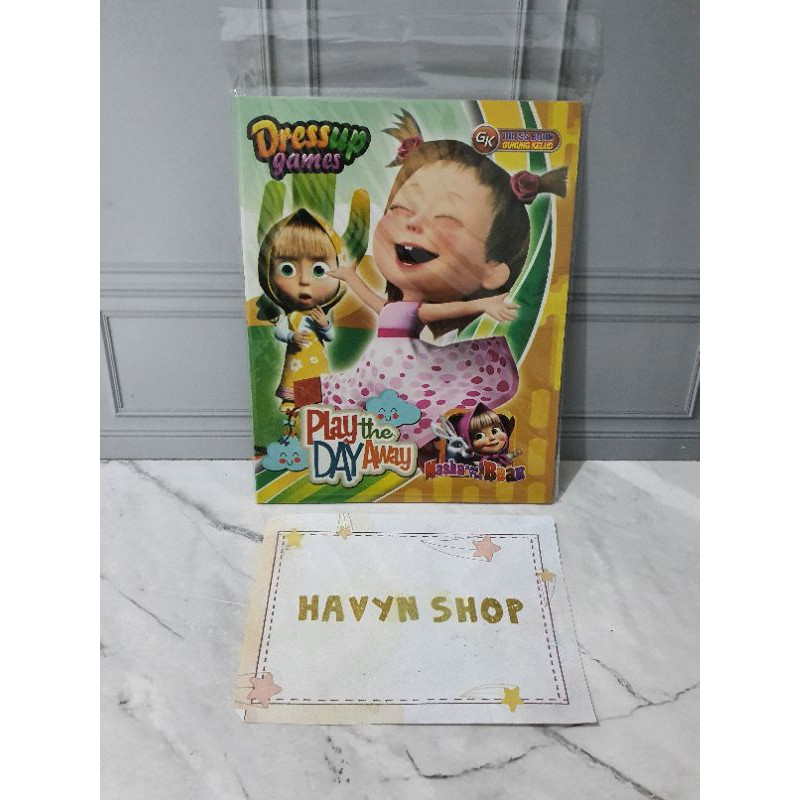 bongkar pasang kertas/mainan baju bajuan/Dress up-MARSHA