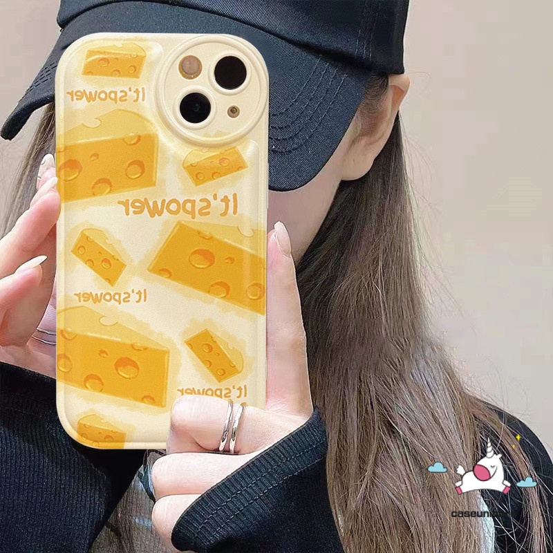 Soft Case Desain Kartun Keju 3D Untuk iPhone 11 14 13 12 Pro MAX 6 6s 7 8 14 Plus XR X XS MAX SE 2020