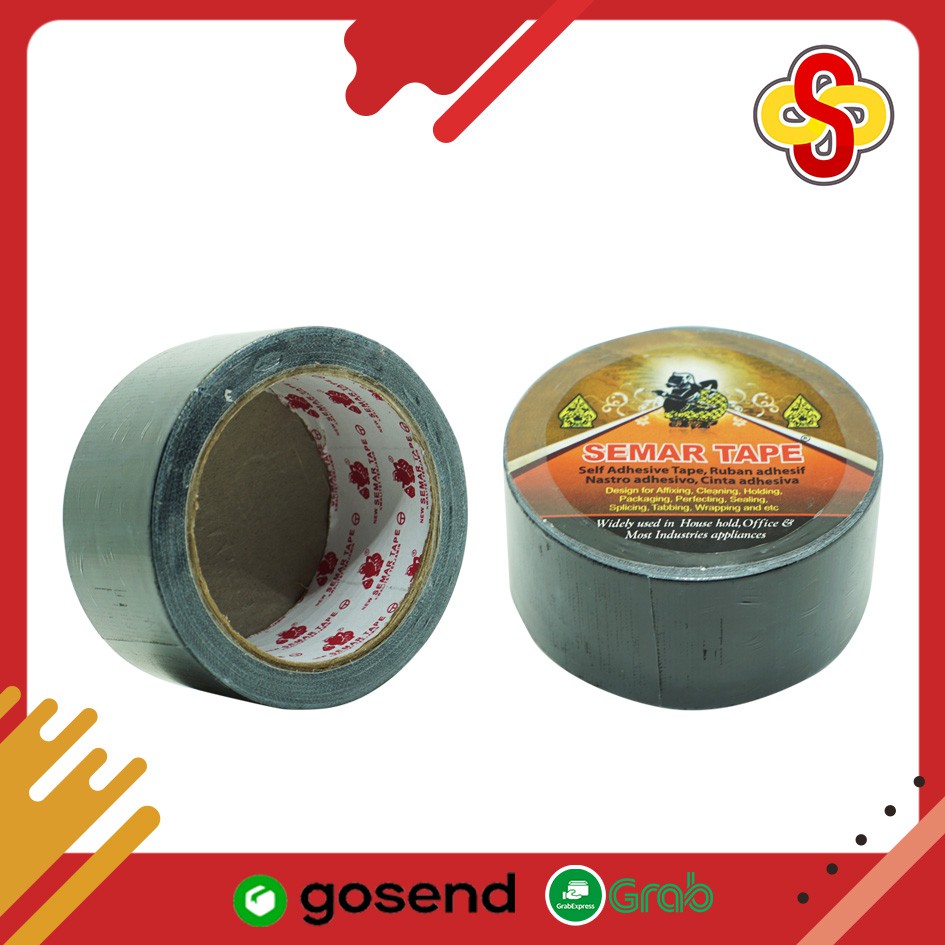 Lakban Kain / Cloth Tape Semar 2 inch / 48 mm x 12 m - Hitam