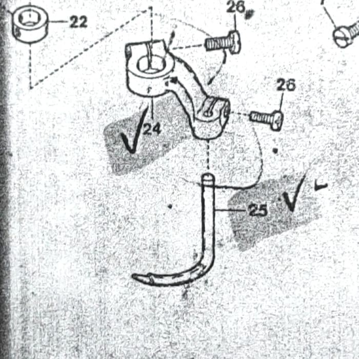 Dudukan Celurit - Spreader Holder Mesin Jahit Kamkut Yamato VF2503