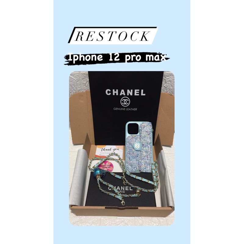 [FREE BOX] READY CASE CHANEL POCKET LANYARD NAGITA SLAVINA IPHONE 12 PRO MAX