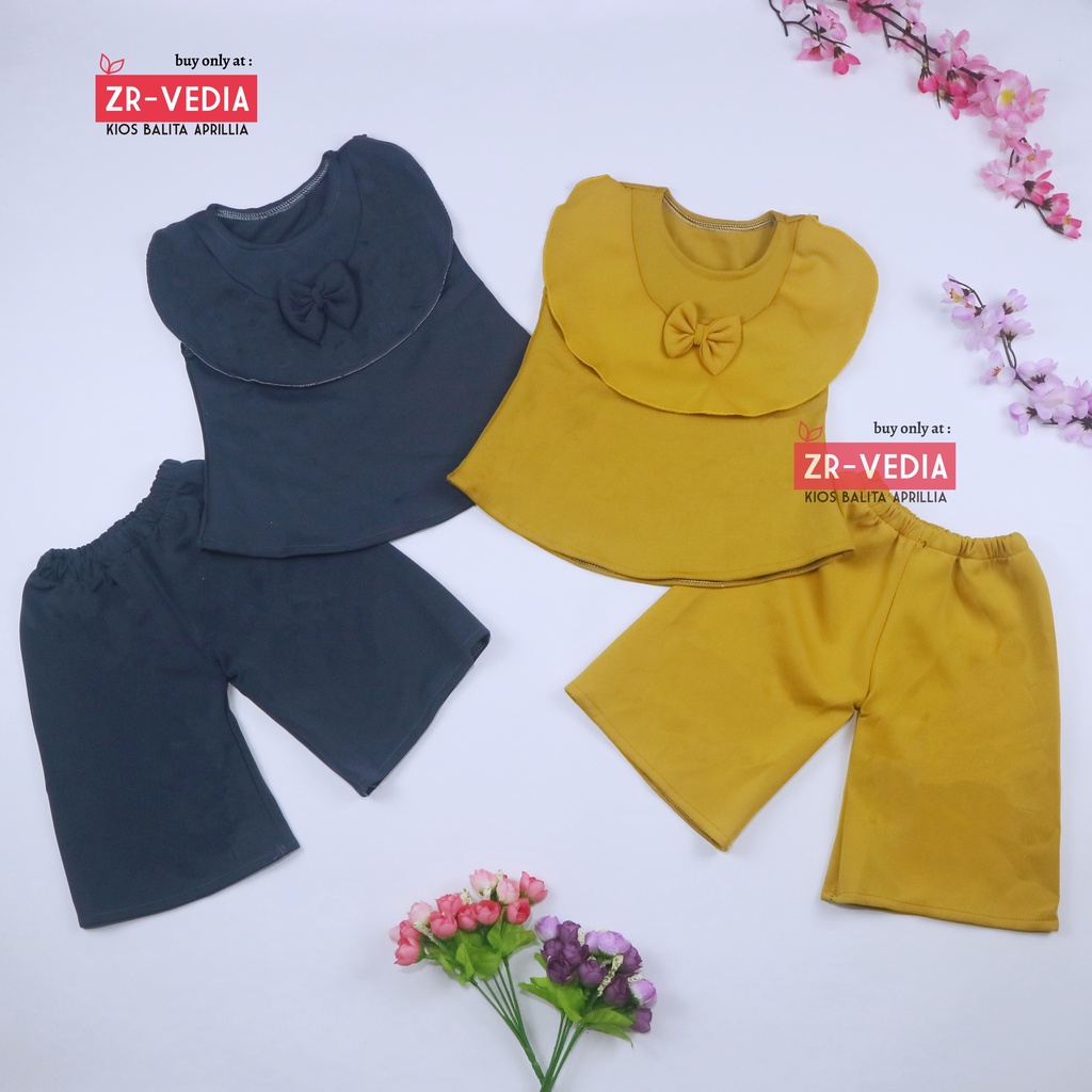 (POLOS) Setelan Intana Anak uk 1-4 Tahun / Set Bawahan Kulot Perempuan Baju Model Dress Atasan Cewek Import