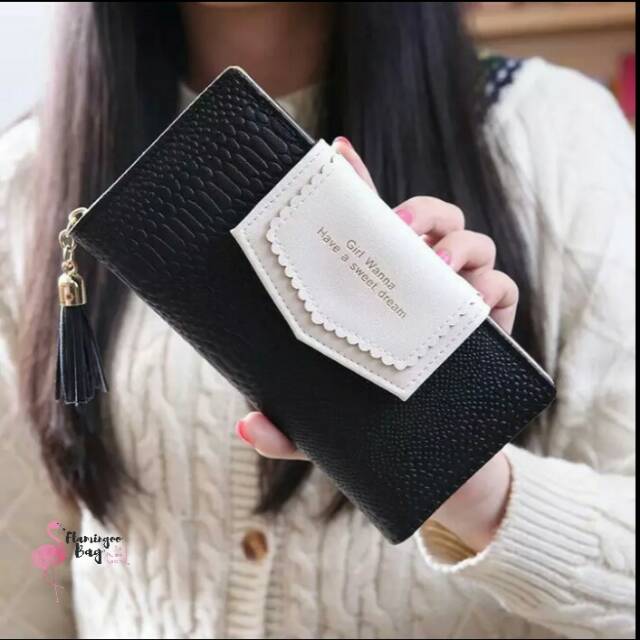 Dompwt wanita/dompet panjang/dompet kulit/dompet kondangan/dompet banyak warna