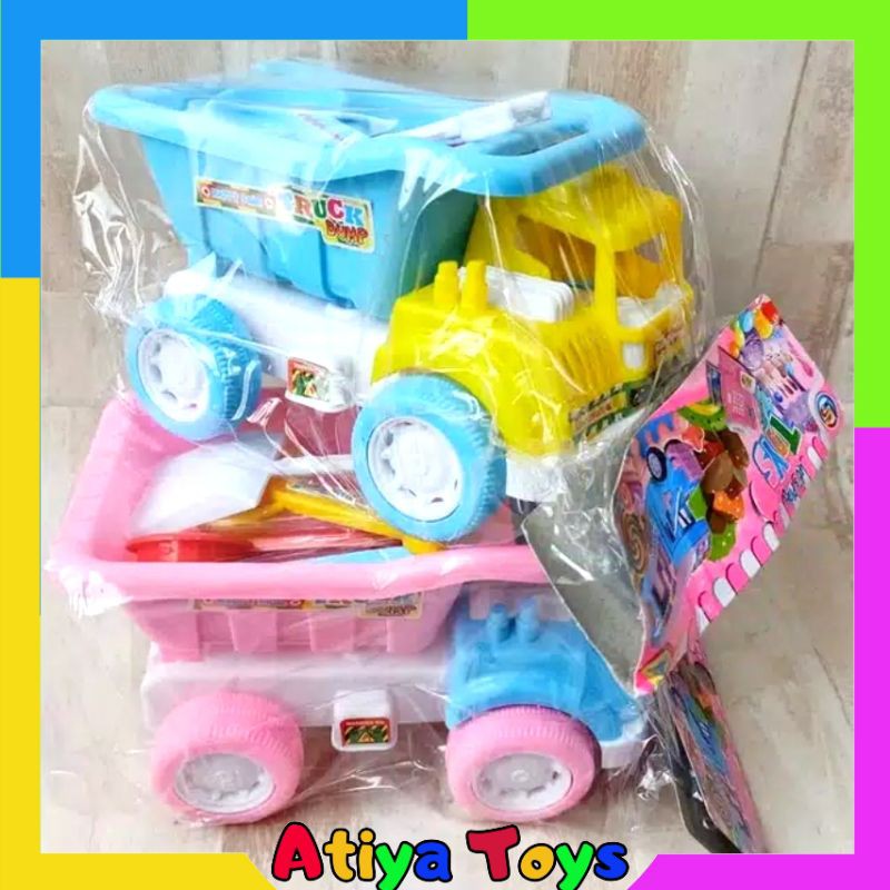 Mainan Maenan Permainan Mobil Mobilan Truk Truck Pasir Dorong Plastik Oleng Anak Laki laki Cowok Set