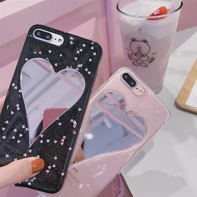 Mirror Heart Case Vol 2 iPhone Oppo Vivo Xiaomi Note 10 Pro 10T Redmi 5 5a 6 6a 7 7a 8 8a 9 9a 9c S2